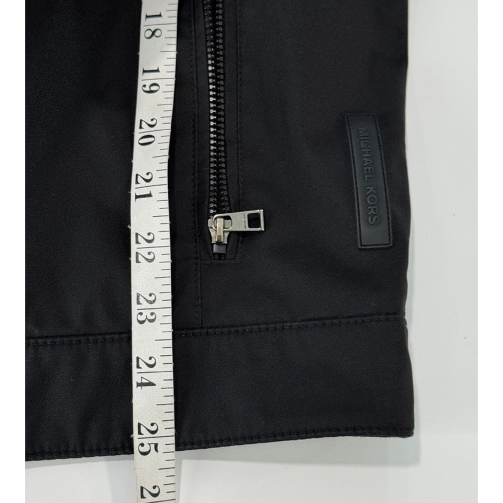 Michael Kors Men's Black Full Zip Bomber Jacket Size Large Minimalist - Picture 9 of 11